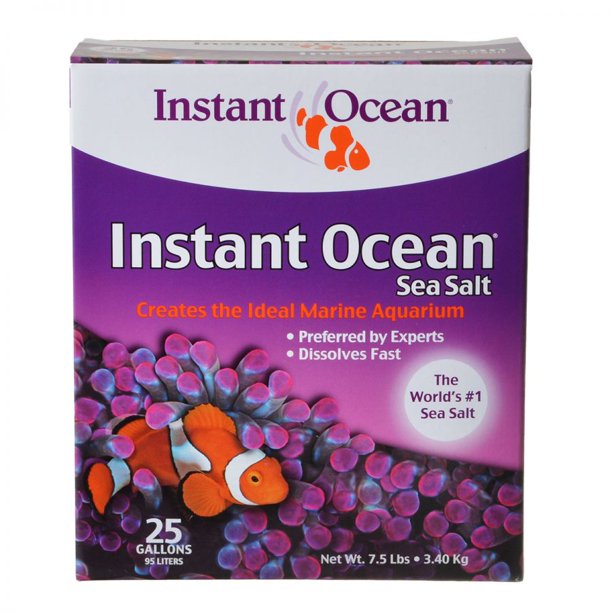 Instant Ocean Sea Salt 25 Gallons, For Marine aquariums, Fast