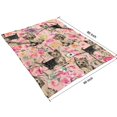 thumbnail image 4 of Yorkie Dog and Flower Florals Blanket,Comfortable Soft Flannel Throw Blanket,All Season,Warm Lightweight Blankets for Sofa Bed Couch Living Room Chair,60"x80"(150x200cm), 4 of 4