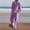 Purple, variant on Pants for Men, Casual Solid Fashion Neck Linen Pullover Blouse and Trouser Suit Set