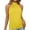 Yellow, variant on QASIEATN Womens Fashion Summer Tops Casual Top High Neck Sleeveless Tshirt Beach Vacation Loose Fit Shirt