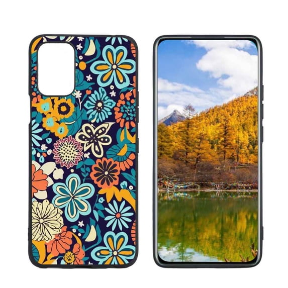 Boho-MagSafe-s-Boho-floral-aesthetic-tough-27 Phone Case, Degined for LG Q52 Case Men Women, Flexible Silicone Shockproof Case for LG Q52
