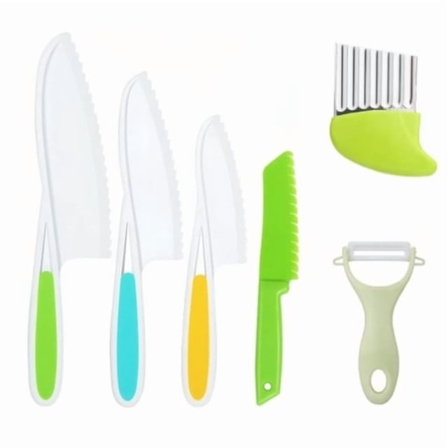 Set de Cocina para Ninos Cuchillo Utensilios de Cocina 6 Piezas Multicolor