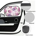 thumbnail image 5 of KUIFORTI Car Window Shade for Side Window (2Pack), Cling Car Window Sun Shade for Baby to Block 99.95% UVR - Foldable Car Seat Sun Protection, Vintage Flower Purple, 5 of 6