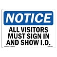 thumbnail image 1 of SignMission OS-NS-A-1824-L-15244 18 x 24 in. OSHA Notice Sign - All Visitors Must, 1 of 1