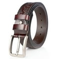 thumbnail image 4 of relayinert Classy And Durable PU Belt For Men Wear-resistant And Fine Workmanship Coffee Coffee 110cm 1Set, 4 of 6