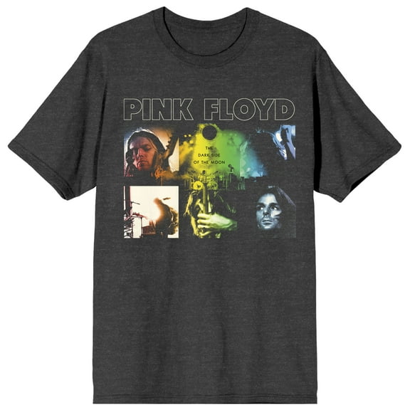 Pink Floyd Poster Collage Women's Charcoal Heather Short Sleeve Tee-Medium