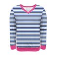 thumbnail image 6 of Casual Women's Pleated V Neck Long Sleeve Blouse Shirt Top Solid Color Loose Fit Elegant Business Casual Office Wear | CSEONE,Blue L, 6 of 9
