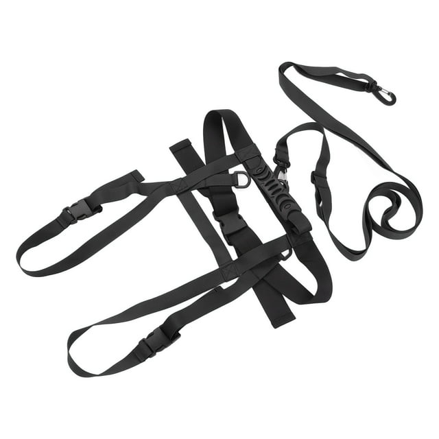 Kids Ski Strap, Textured Handles Portable Kids Ski Shoulder Harness Plastic For Cycling Black,Red,Orange