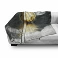 thumbnail image 3 of Moon Soft Flannel Fleece Blanket, Celestial Body Touching Ocean Clouds and Greyscale World at the Background, Cozy Plush for Indoor and Outdoor Use, 50" x 60", Grey Pale Yellow White, by Ambesonne, 3 of 6