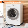 thumbnail image 3 of Rouleaux pour Appareils de Mobilier Robustes, Rouleaux d'Appareils Extensibles avec Frein, Base Mobile pour Laveuse pour Réfrigérateurs, D, 3 of 7