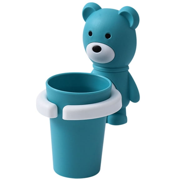 STOBOK Cute Toothbrush Holder for Kids Bathroom Rust Proof PP 2Pack