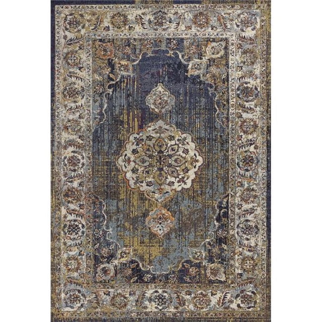 HomeRoots 352580 5 ft. 3 in. x 7 ft. 7 in. Polypropylene Navy Area Rug