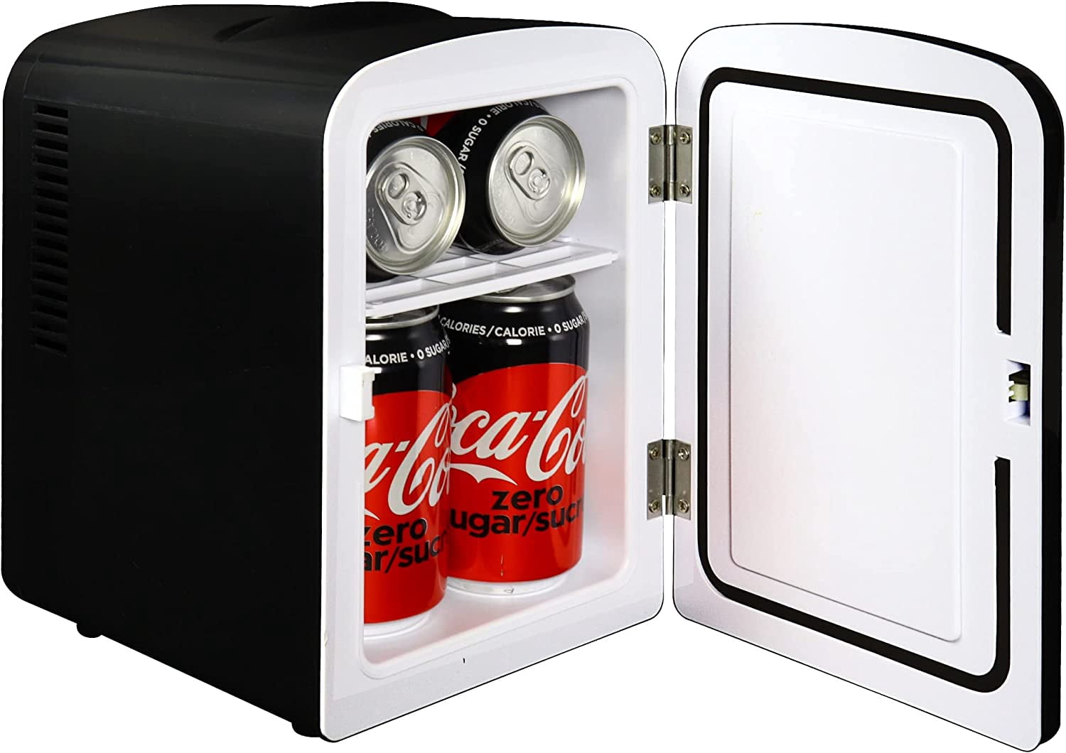 Zero  Fridge - 6 Can Portable Refrigerator for Car Office Dorm, 12V/110V Dual Power Beverage Cooler with Thermoelectric Cooling