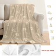 thumbnail image 5 of Beige Floral Blanket Soft Cozy Warm Throw Blanket for Couch, Plush Fuzzy Flannel Fleece Blankets for Sofa, Vintage Spring Botanical Flowers Bed Blankets Lightweight Gifts for Women, 40"x50", 5 of 9