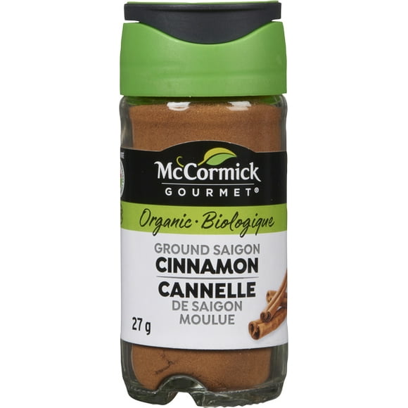 McCormick Gourmet, New Bottle, Premium Quality Natural Herbs & Spices, Organic Ground Saigon Cinnamon, 27g