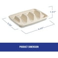 thumbnail image 3 of MT Products Disposable Rectangular Pulp Fiber Taco Holder with 3 Compartment - Pack of 15, 3 of 12