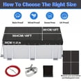 thumbnail image 4 of SHELTUSE 12X18FT Rectangular Pool Cover for Above Ground Pool, Solar Oval Pool Cover Protection with Steel Rope, Ideal for Rectangular/Oval Frame Pool Waterproof & UV-Resistant, Black, 4 of 7