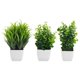thumbnail image 2 of 3 Pack Fake Plants in Pots Artificial Eucalyptus Plant Mini Potted Faux Plants Indoor Small Plastic, 2 of 5
