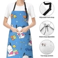 thumbnail image 3 of Pochacco Adjustable Bib Aprons, Waterdrop Resistant Apron with 2 Pockets for Kitchen Cooking Restaurant BBQ Painting Crafting, 3 of 7