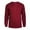 BURGUNDY, variant on Men's Cotton Waffle-Knit Long Sleeve Thermal Henley Shirt, Charcoal Gray L, 1 Count, 1 Pack