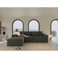 thumbnail image 4 of 104" Boneless Couch, Sectional Couches for Living Room, Gray Modern Sectional Sofa with L-Shape Chaise, Deep Seat Upholstered, No Assembly Required, 4 of 9