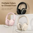 thumbnail image 4 of Wireless Bluetooth Headphones, Foldable Over-Ear Headset with Micphone, Stereo Sound Gaming Headphones, Noise Cancelling Headset with RGB Light, Bluetooth Earphones for Travel, Home Office White, 4 of 9