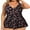 Cherry, variant on Chama Women's Plus Size Cute Swimdress Bathing Suits V Neck Ruched One Piece Swimsuits
