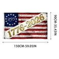 thumbnail image 3 of 250th Anniversary Flag, 250 Anniversary USA Flag, America 250 Flag, 3x5 Feet Polyester Patriotic Flag With Brass Grommets For Outdoor Display, 3 of 6