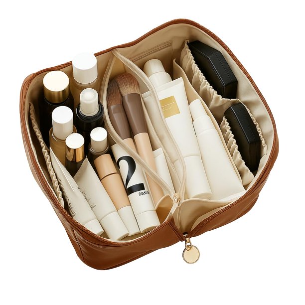 Organizador de maquillaje BLVSH & Co. Resistente al agua con divisores grandes