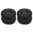 thumbnail image 1 of RC Tyre, 1.9 Inch Rubber RC Off Road Car Wheel Tires Universal Easy Installation 4PCS Flexible  for RC Climbing Car Black, 1 of 7