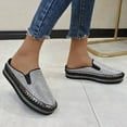 thumbnail image 1 of DPTALR Leisure Rhinestone Sequins Wrapped Flat Shoes With Thick Soles And Half Slippers, 1 of 8