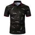 thumbnail image 2 of Wolfast T-Shirts pour Hommes Décontractés à Boutons Manches Courtes Imprimé Col Rabattu Chandail T-Shirt Hauts T-Shirts pour Hommes Manches Courtes, 2 of 9