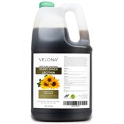 Pure Liquid Sunflower Lecithin by Velona - 7 lb | Food Grade | Unbleached | Emulsifier, Stabilizer, Softener, Smoother, Wetting Agent | Use Today - Enjoy Results