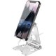 thumbnail image 1 of soporte de escritorio plegable totalmente de aluminio Soporte para teléfono para iPhone/Samsung/HUAWEI/Xiaomi/Oneplus (plateado), 1 of 5
