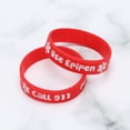 thumbnail image 4 of FELTECHELECTR 4 pulseras de silicona con advertencia médica para niños, pulseras decorativas de PVC, anillos de mano., 4 of 5