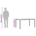 thumbnail image 2 of vidaXL Garden Table with Glass Top Black 150x90x75 cm Poly Rattan, 2 of 5