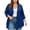 S2502-Blue, variant on Plus Size Womens Open Front Cardigan Casual Draped Irregular Hem Layering Jacket with Pockets for Fall Winter Daily Wear XXL