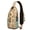 Beige-9, variant on Modern Boho Sunflower and Butterfly Sling Backpack – Lightweight, Adjustable Strap, Secure Zippers – Golden Country Floral Print