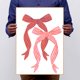 thumbnail image 3 of Póster de lazo rosa femenino de moda, póster de papel Kraft para bar, póster vintage, arte de pared, pintura, dormitorio, estudio, pegatinas, 3 of 5