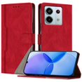 thumbnail image 1 of Compatible with Xiaomi Redmi Note 13 Pro 5G Leather Case Triangle Splicing Wallet Stand Shockproof Mobile Phone Protective Case Red, 1 of 5