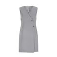 thumbnail image 4 of ClodeEU Women's Elegant V Neck Button Dress ,Wedding Guest Party Midi Dress Gray,Womens Plus L, 4 of 8