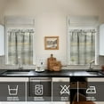 thumbnail image 2 of Gray Abstract Oil Painting Kitchen Curtains - Vintage Tier Cafe Curtains for Bathroom Living RV Rod Pocket Window Drapes 36 Inch 2 Panels Set 28"x36" Window Treatment Tiers, 2 of 4