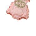 thumbnail image 5 of Qiylii Baby Girls Pumpkin Pattern Romper, Sleeveless Backless Short Jumpsuit, 5 of 9
