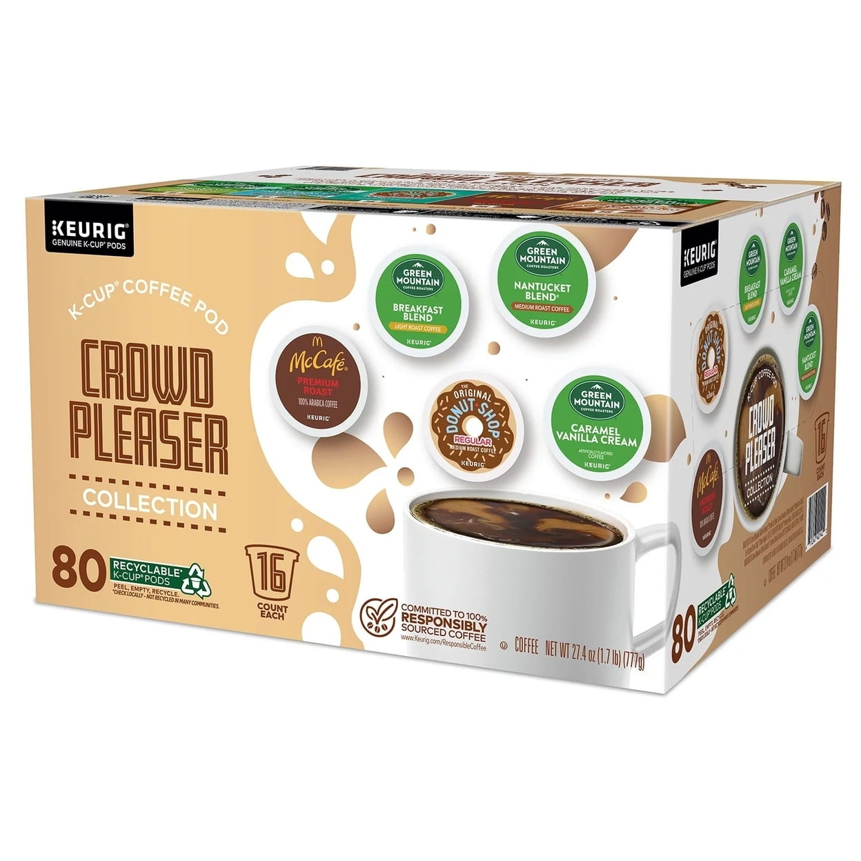 Keurig Crowd Pleaser Variety Pack Single Serve Pods (80 Count