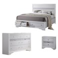 thumbnail image 1 of Chic White 3 Piece Bedroom Set with Eastern King Platform Bed, 1 of 8