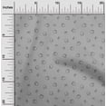 thumbnail image 2 of oneOone Popeline de Coton Sergé Tissu Gris Rétro Écouteurs Robe Tissu Imprimé Tissu au Mètre 56 Pouces de Large, 2 of 5