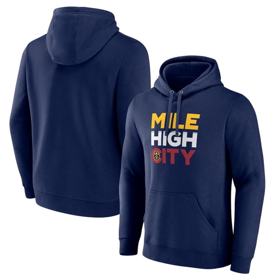 Men's Navy Denver Nuggets Pick & Roll Coverage Pullover Hoodie