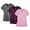 Charcoal/Red Bud/Pink, variant on icyzone Workout Running Tshirts for Women - Fitness Athletic Yoga Tops Exercise Gym Shirts