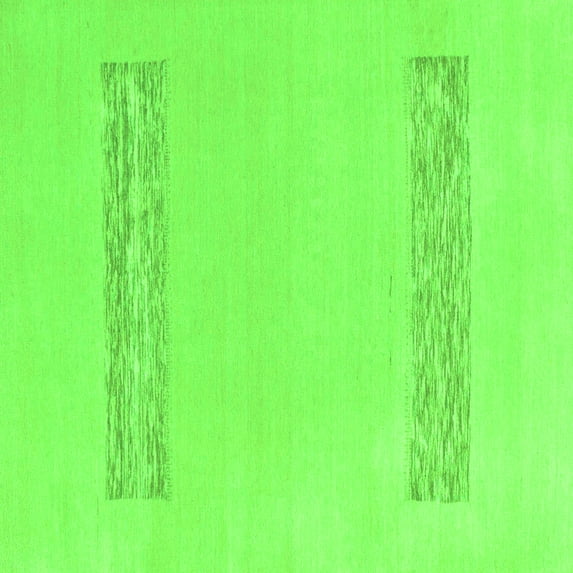 Ahgly Company Indoor Square Solid Green Modern Area Rugs, 7' Square