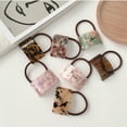 thumbnail image 2 of GROFRY Geometric Hair Rope Handmade Elastic Plaid Curved Board Ponytail Holder for Lady, 2 of 8